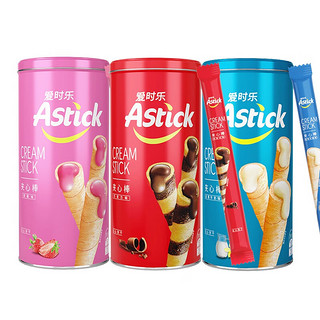 AStick 爱时乐 夹心棒 巧克力+香草牛奶+草莓150g各一罐