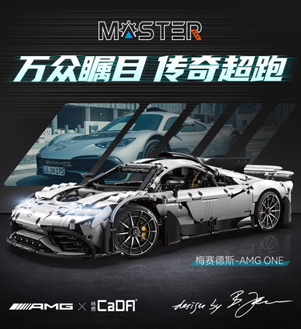 CaDA 咔搭 积木超跑赛车遥控玩具  C61503 梅赛德斯-AMGONE