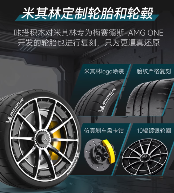 CaDA 咔搭 积木超跑赛车遥控玩具  C61503 梅赛德斯-AMGONE