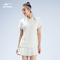 轻氧POLO衫丨鸿星尔克微领t夏季女士运动网球服快干短袖t恤上衣女