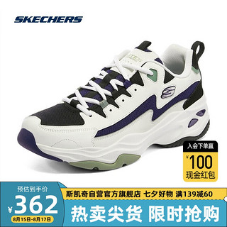 SKECHERS 斯凯奇 D'LITES系列 Knitshorts 男子休闲运动鞋 237140/WBKB 白色/黑色/海军蓝色 39