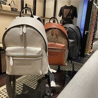 木木北美 COACH蔻驰正品专柜22秋冬新CHARTER拉链牛皮女款双肩包