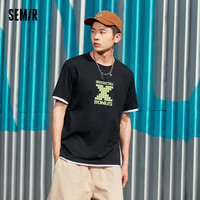 森马 Semir短袖T恤男潮流夏季新款佩斯利印花时尚潮牌男生纯棉休闲上衣