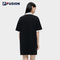 FUSION斐乐 潮牌女子连衣裙2023夏时尚宽松简约POLO裙子