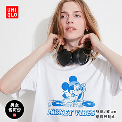 UNIQLO 优衣库 男装/女装(UT)Disney Good Vibes印花T恤(短袖宽松)461973