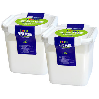 TERUN 天润 新疆天润润康方桶 桶装酸奶低温 全脂风味发酵乳1kg*2桶