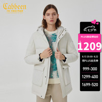 Cabbeen 卡宾 长款连帽羽绒服