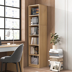 SHICY 实采 书架落地实木色简易靠墙家用客厅置物架转角收纳柜窄缝书柜
