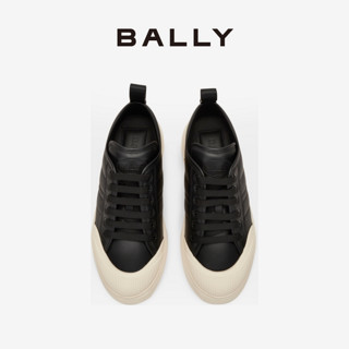 BALLY/巴利2023男士黑白皮革运动鞋6303314