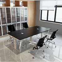 好事达易美 定制带线槽会议桌 办公家具会议桌现代简约洽谈桌3.6米 010