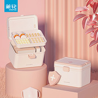 CHAHUA 茶花 药箱家庭装家用大容量多层医药箱应急医护医疗收纳药品小药盒