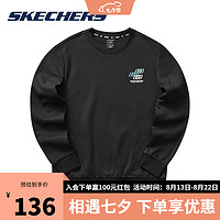 SKECHERS 斯凯奇 男女卫衣缤纷休闲系列运动上衣圆领套头衫L322M0830018S