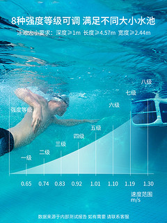 Bestway游泳池冲浪机逆流定点训练推水器室内泳池水中变速跑步机 矩形5.49*2.74*1.22m水池+游泳训练器+抽水泵+过滤泵