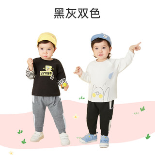 巴拉巴拉宝宝儿童裤子男童工装裤婴儿长裤男裤休闲裤运动裤潮洋气 黑色90001 80cm