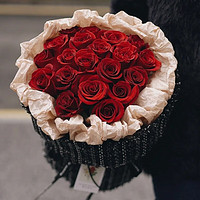 花与千寻 七夕情人节鲜花速递 19朵红玫瑰小香风款