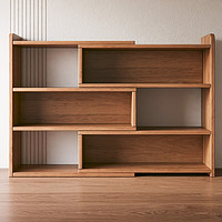 实采（SHICY）桌面书架置物架桌上多层收纳储物柜办公室简易柜子学生家用小书柜 两层黄杉木