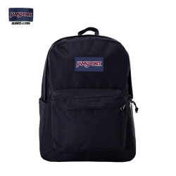 JANSPORT 双肩包男旅行背书包女休闲学生校园情侣 4QUE008爵士黑-侧袋+隔层