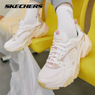 斯凯奇机甲鞋丨Skechers男女情侣款复古跑步鞋老爹鞋透气轻便运动潮流鞋 149916-WMLT 星耀晨羲 女款 37