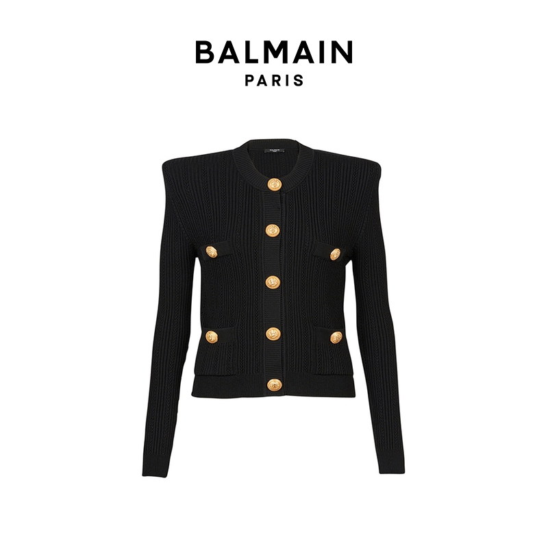 BALMAIN 巴尔曼 女士圆领针织衫 XF1KL005KB39