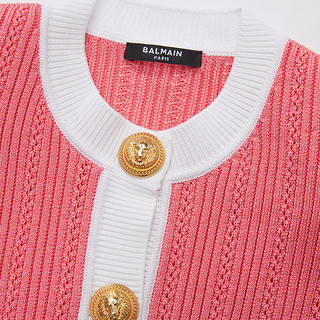 BALMAIN 巴尔曼 七夕限定系列 女士圆领针织衫 BF4KL012KE91 粉红色 36