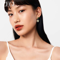 ZEGL设计师肌理系列透明花朵耳环女小众设计感耳钉银针不对称耳饰