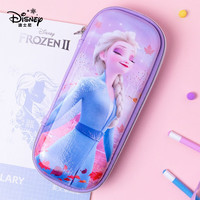 迪士尼(Disney)小学生文具盒 大容量多功能EVA铅笔袋 抗压耐摔轻盈防水笔盒 E6036A19 冰雪奇缘紫色