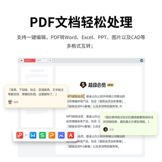 wps超级会员7天周卡PDF编辑器excel工具PPT官方正版