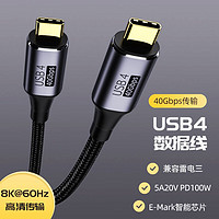 金多派 双TYPE-C视频线 USB4 100W 8K60HZ 1米