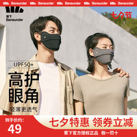 蕉下 Beneunder立体防晒口罩轻薄冰丝透气防晒面罩防紫外线防尘防风护脸罩 云碳黑