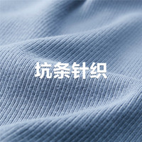 GIORDANO 佐丹奴 短袖t恤女针织坑条时尚气质单排纽扣V领半袖上衣女13322206