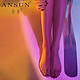 ANSUN 安幸 「纵」3D加肥U型裆大码超薄透丝滑黑丝女连裤丝袜