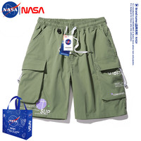 NASA联名日系工装短裤男夏季薄款潮牌宽松大码休闲运动冰丝五分裤