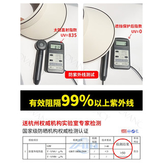 谢太太防晒帽新款遮阳帽子女骑车大帽檐防紫外线2023空顶遮脸夏季太阳帽 可折叠-米白色