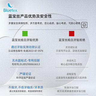 Bluetex 蓝宝丝 无水超粘式炫白牙贴3%过氧化氢牙齿贴片洁牙贴牙膜