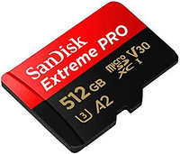 SanDisk 闪迪 512 GB Extreme PRO microSDXC 存储卡 + SD 适配器 + RescuePRO Deluxe，高达 200 MB/s