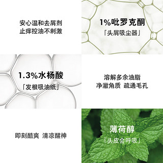 薇姿（VICHY）DERCOS磨砂膏 1%吡罗克酮+1.3%水杨酸  0硅油去屑洗发水250ml