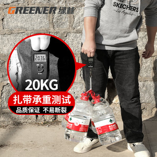 GREENER 绿林 白色尼龙扎带2.5*150（100支）电脑捆扎带大号扎带固定器绑扎丝束