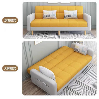 依芙晟罗蓝 布艺沙发床两用沙发小户型折叠沙发床懒人沙发可躺可卧