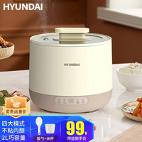 HYUNDAI 现代影音 迷你智能电饭煲家用  2L巧容量