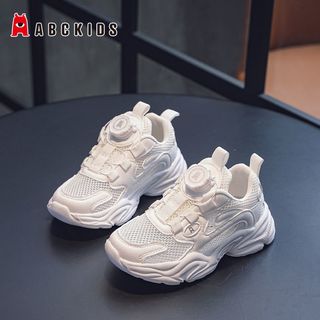 ABCKIDS童鞋旋钮单网跑鞋2023年夏季新款儿童休闲跑步鞋小白鞋
