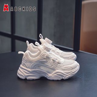 ABCKIDS童鞋旋钮单网跑鞋2023年夏季新款儿童休闲跑步鞋小白鞋
