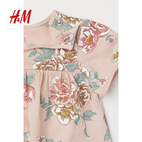 H&M HM婴儿装女宝宝连衣裙2件装夏季棉质印花泡泡短袖连衣裙0944831