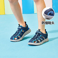 SKECHERS 斯凯奇 凉鞋夏季新款男中大童透气防滑包头沙滩休闲鞋97810L