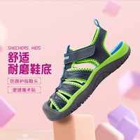 SKECHERS 斯凯奇 男中大童|夏季轻质童鞋魔术贴中大童凉鞋男童尺码偏大