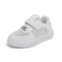 WEIMIYA 薇靡雅 儿童小白鞋2023夏款男童休闲板鞋镂空网鞋透气女童运动鞋宝宝鞋单