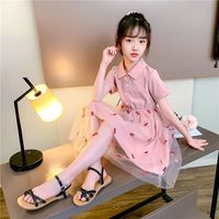 薇靡雅（WEIMIYA）童装女童夏装连衣裙儿童中大童夏季韩版新款裙子女孩洋气公主裙潮 粉红色 110cm