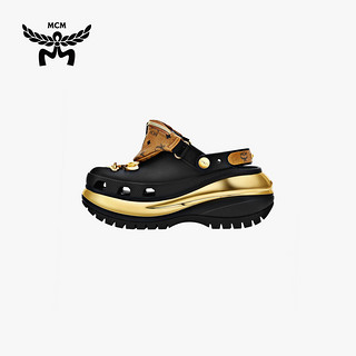 MCM Crocs联名系列 男女款洞洞鞋 MEXDAMM08BK 黑色 40/41