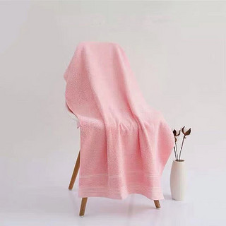 PLUS会员：GRACE 洁丽雅 全棉浴巾 140*70cm 392g 粉色