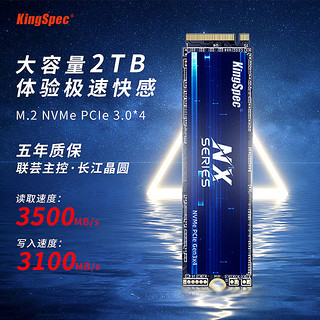 KingSpec 金胜维 NX M.2 NVMe SSD固态硬盘 2TB  PCIe3.0