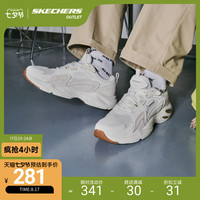 斯凯奇官方outlets跑步鞋男子学院风小白鞋运动鞋女鞋休闲老爹鞋